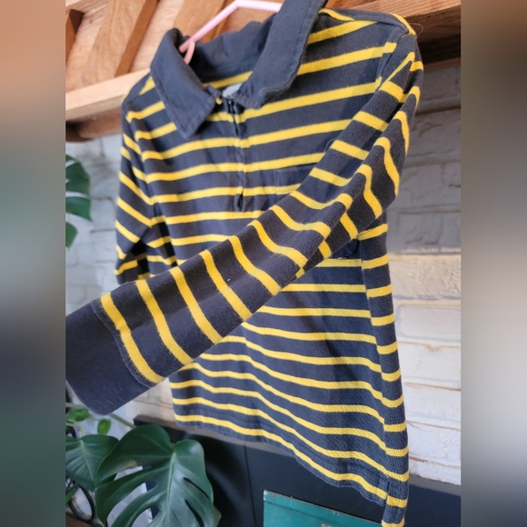 Old Navy Collared Long Sleeve Shirt 1/4 Zip Pocket 5t - Picture 3 of 6